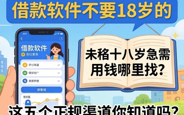 为何借款软件不要18岁的？未满十八岁急需用钱哪里找？这五个正规渠道你知道吗？