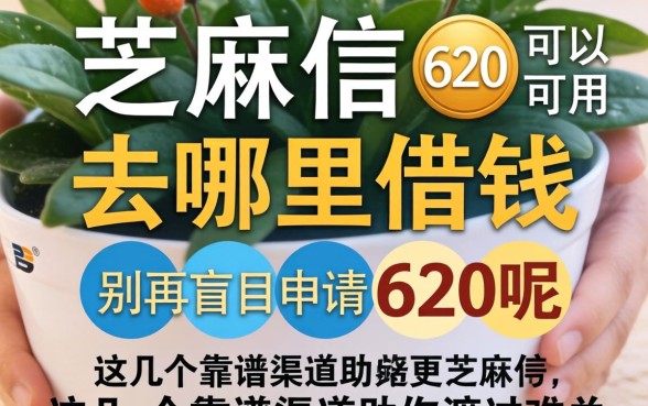 芝麻信用620可以去哪里借钱呢?别再盲目申请,这几个靠谱渠道助你渡过难关