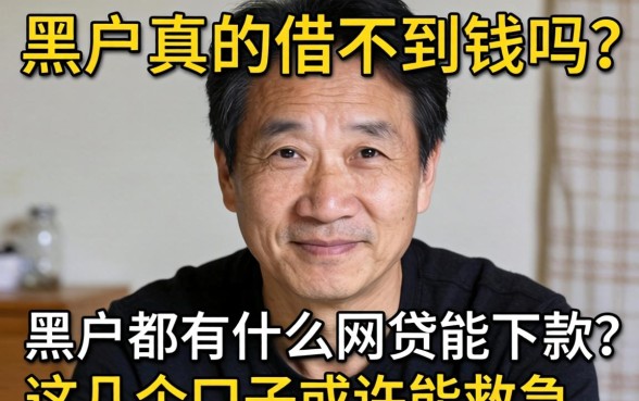 黑户真的借不到钱吗？黑户都有什么网贷能下款？这几个口子或许能救急