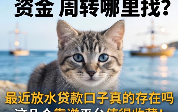 急需资金周转哪里找?2026最近放水贷款口子真的存在吗?这几个靠谱平台值得收藏!