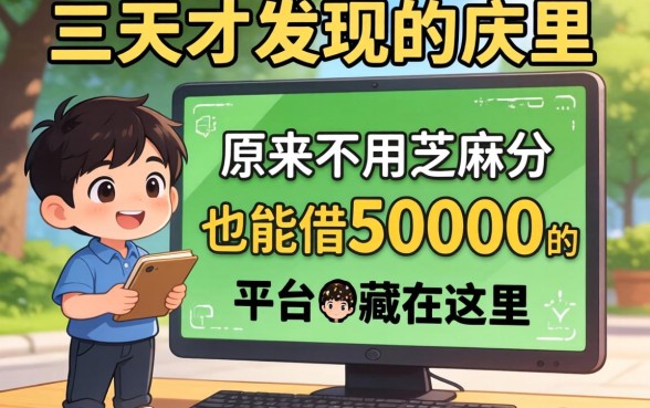 我找了三天才发现，原来不用芝麻分也能借50000的平台藏在这里