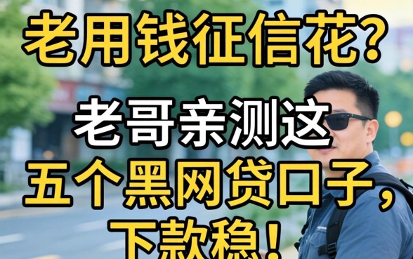 急用钱征信花？老哥亲测这五个黑网贷口子，下款稳！