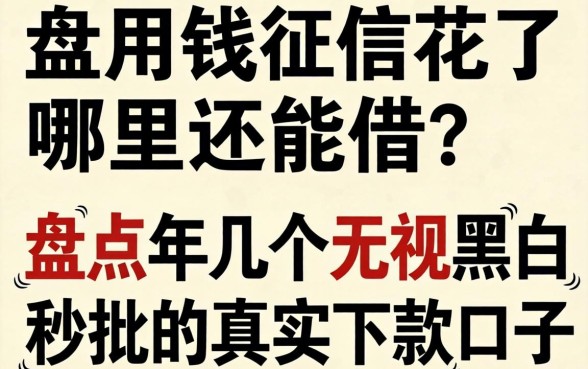 急用钱征信花了哪里还能借？盘点2026年几个无视黑白秒批的真实下款口子