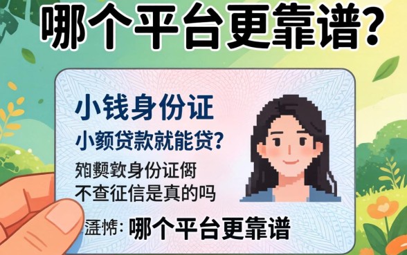 急需用钱身份证就能贷?小额贷款身份证不查征信是真的吗?哪个平台更靠谱?
