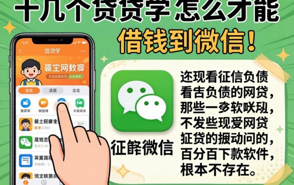 我试了十几个借贷软件怎么才能借钱到微信,发现那些不看征信负债的网贷百分百下款软件根本不存在