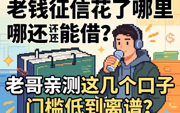 急需用钱征信花了哪里还能借？老哥亲测这几个口子门槛低到离谱！