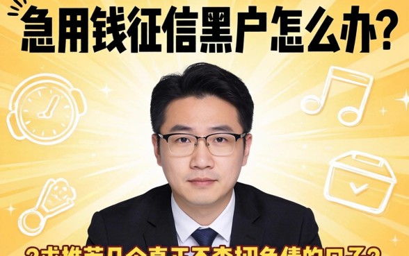 急用钱征信黑户怎么办?求推荐几个真正不查征信和负债的口子!