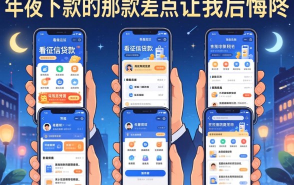 我试了五款不看征信的贷款软件，半夜下款的那款差点让我后悔莫及
