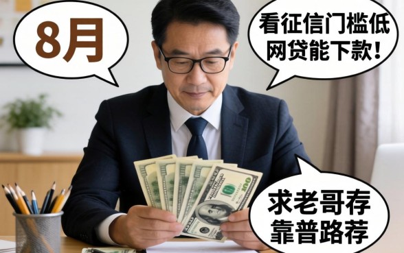最近急需用钱，2026年8月还有哪些不看征信或者门槛低的网贷能下款？求老哥推荐靠谱路子！