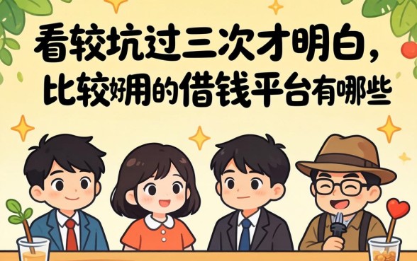 被坑过三次才明白：比较好用的借钱平台有哪些