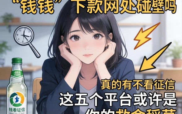 急需用钱却四处碰壁？真的有不看征信下款的网贷吗？这五个平台或许是你的救命稻草