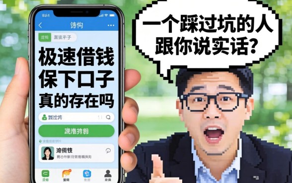 手机极速借钱保下口子真的存在吗？一个踩过坑的人跟你说实话