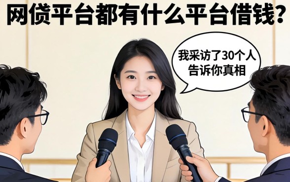 网贷平台都有什么平台可以借钱？我采访了30个人，告诉你真相