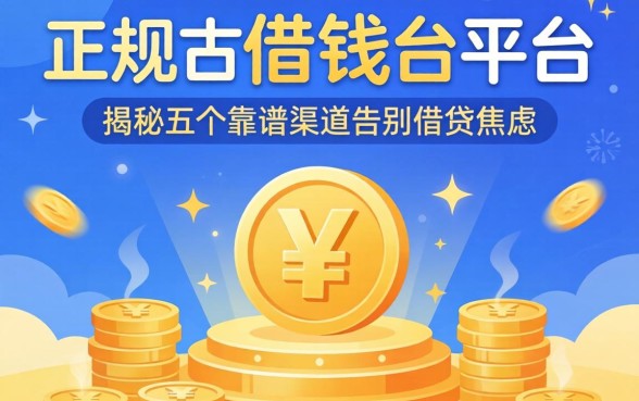 正规可以借钱的平台有哪些?揭秘五个靠谱渠道,告别借贷焦虑