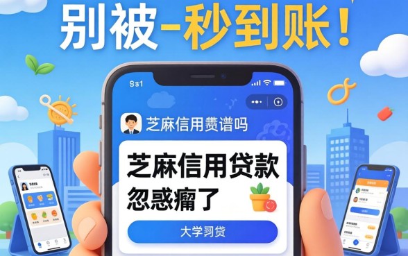 大学生芝麻信用贷款软件靠谱吗？别被-秒到账-忽悠瘸了