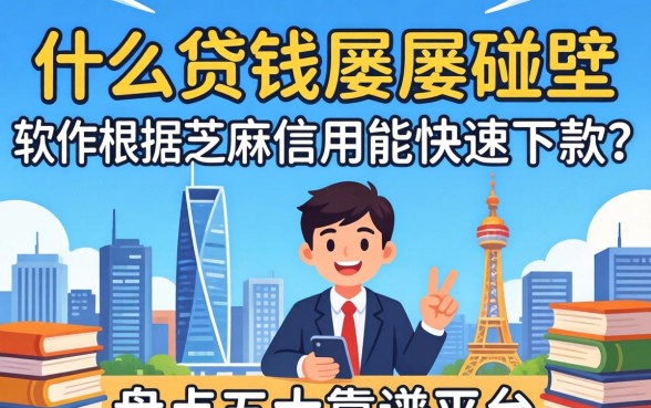 急需用钱却屡屡碰壁？什么贷款软件根据芝麻信用能快速下款？盘点五大靠谱平台