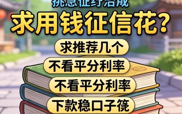 急用钱征信花?求推荐几个不看平分利率、下款稳的口子!