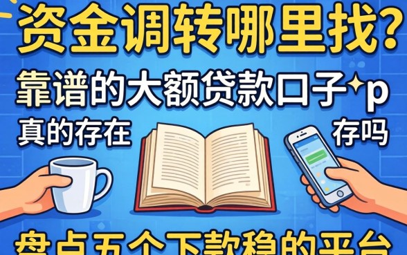急需资金周转哪里找?靠谱的大额贷款口子p真的存在吗?盘点五个下款稳的平台