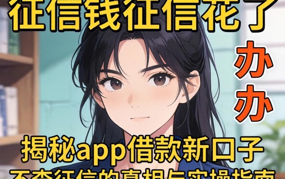 急需用钱征信花了怎么办?揭秘app借款新口子 不查征信的真相与实操指南