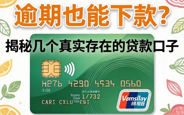 信用卡逾期也能下款?揭秘几个真实存在的贷款口子