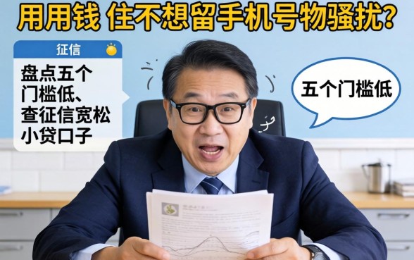 急用钱但不想留手机号被骚扰？盘点五个门槛低、查征信宽松的小贷口子