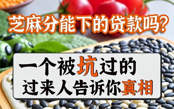 芝麻分能下的贷款吗？一个被坑过的过来人告诉你真相