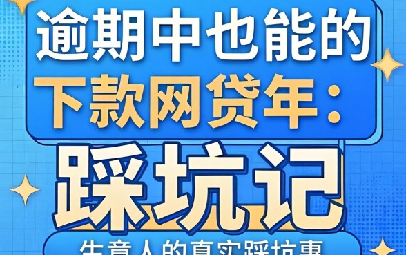 逾期中也能下款的网贷2026年：生意人的真实踩坑记