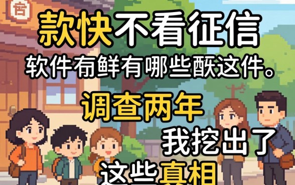 放款快不看征信的软件有哪些？调查两年，我挖出了这些真相