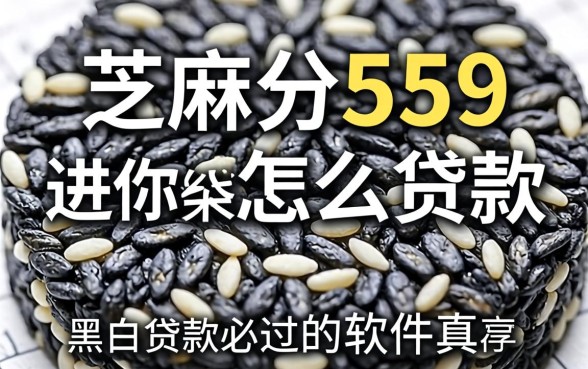 芝麻分559怎么贷款，黑白贷款必过的软件真的存在吗