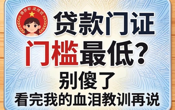 身份贷款门槛最低?别傻了,看完我的血泪教训再说