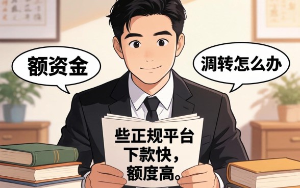 急需大额资金周转怎么办？哪些正规平台下款快、额度高？