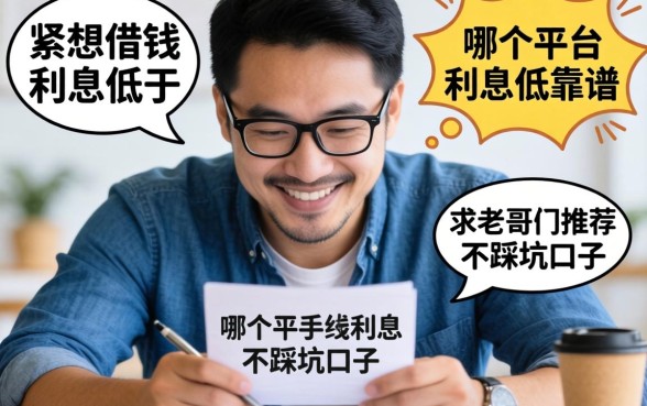 手头紧想借钱，哪个平台利息低又靠谱？求老哥们推荐不踩坑的口子！