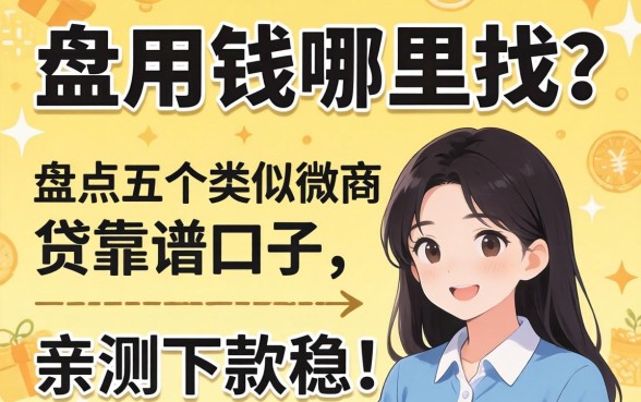 急用钱哪里找?盘点五个类似微商贷的靠谱口子,亲测下款稳!