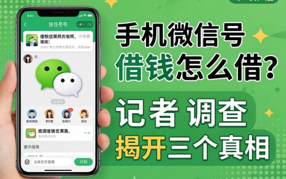 微信用手机号借钱怎么借？记者调查揭开三个真相