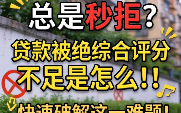 申请总是秒拒？贷款被拒综合评分不足是怎么回事？如何快速破解这一难题？