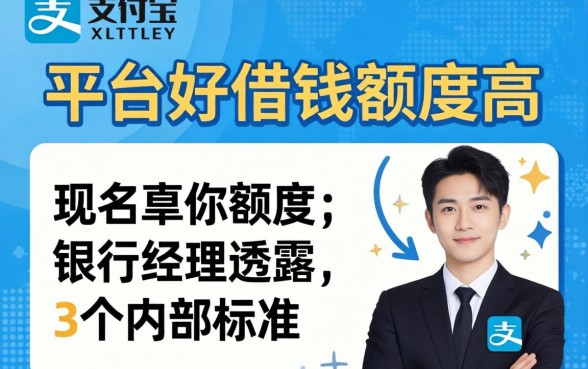 支付宝什么平台好借钱额度高？银行经理透露3个内部标准