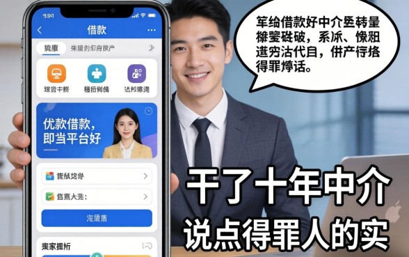 大额借款的哪些平台好？干了十年中介，说点得罪人的实话