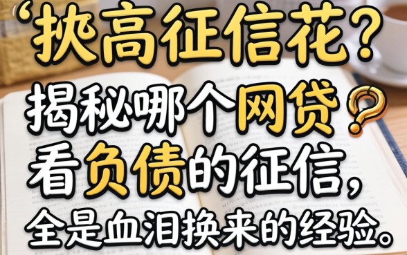 负债高征信花?揭秘哪个网贷不看负债的征信,全是血泪换来的经验
