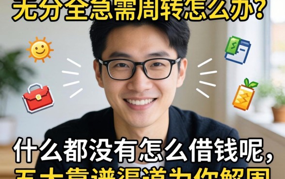 身无分文急需周转怎么办？什么都没有怎么借钱呢，五大靠谱渠道为你解围