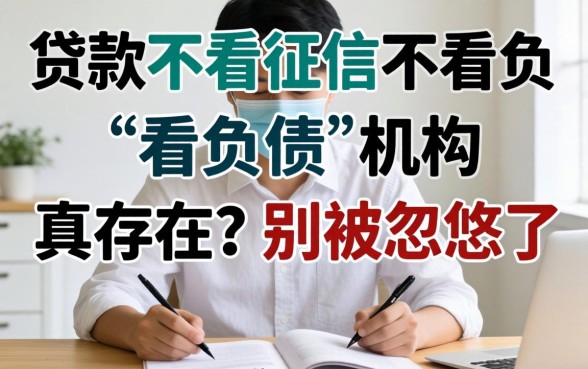 贷款不看征信不看负债的机构真存在？别被忽悠了