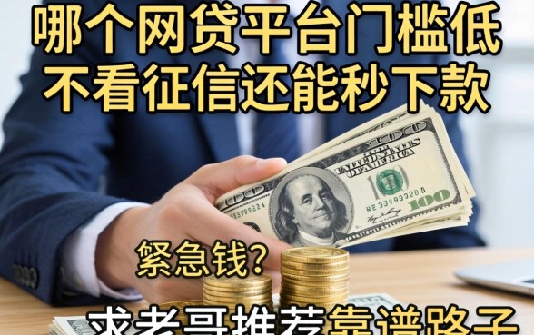 手头紧急用钱,哪个网贷平台门槛低、不看征信还能秒下款?求老哥推荐靠谱路子!