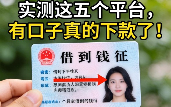 只有一张身份证能借到钱吗？实测这五个平台，有口子真的下款了！
