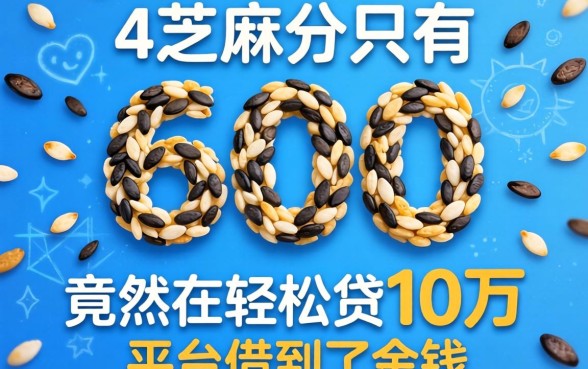 我芝麻分只有600,竟然在轻松贷10万的平台借到了钱