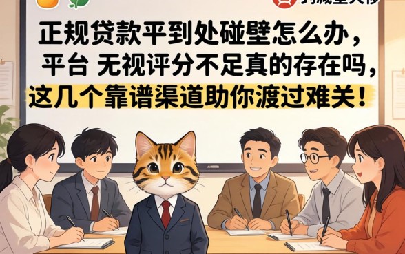 评分不足到处碰壁怎么办？正规贷款平台无视评分不足真的存在吗？这几个靠谱渠道助你渡过难关！