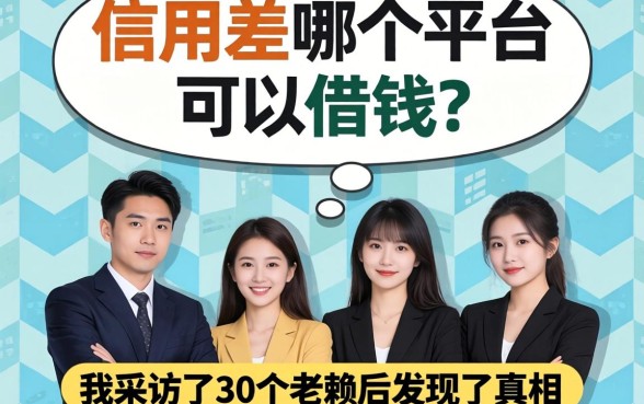 信用差哪个平台可以借钱?我采访了30个老赖后发现了真相