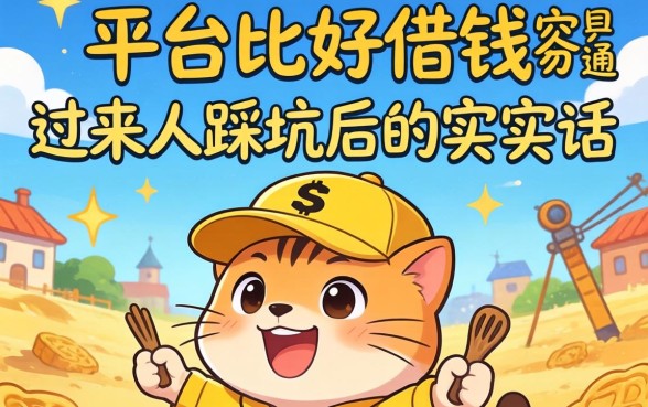 什么大平台比较好借钱容易通过呢?过来人踩坑后的实在话