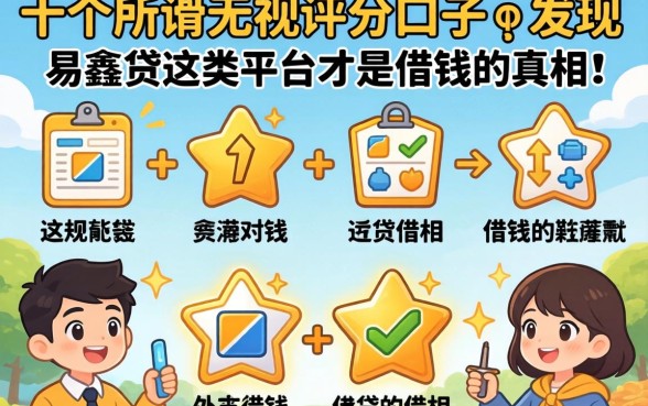 我试了十个所谓无视评分的口子,发现易鑫贷这类平台才是借钱的真相