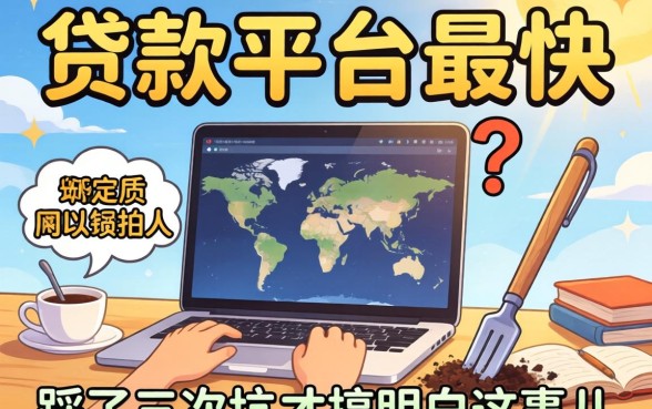 什么网上贷款平台最快？我踩了三次坑才搞明白这事儿