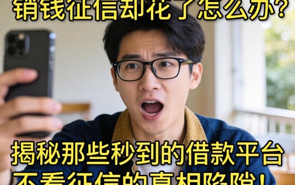 急需用钱征信却花了怎么办？揭秘那些秒到的借款平台不看征信的真相与陷阱