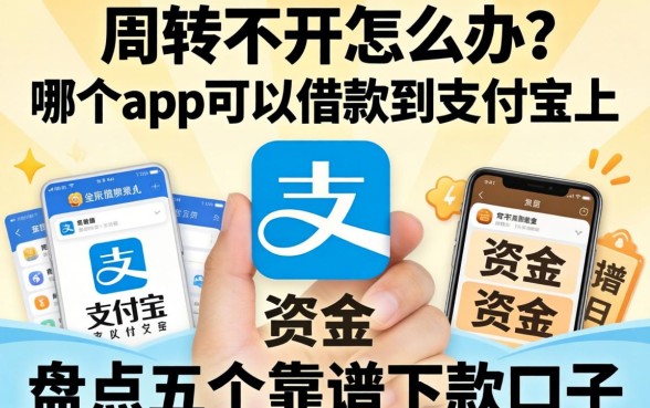 资金周转不开怎么办？哪个app可以借款到支付宝上？盘点五个靠谱下款口子